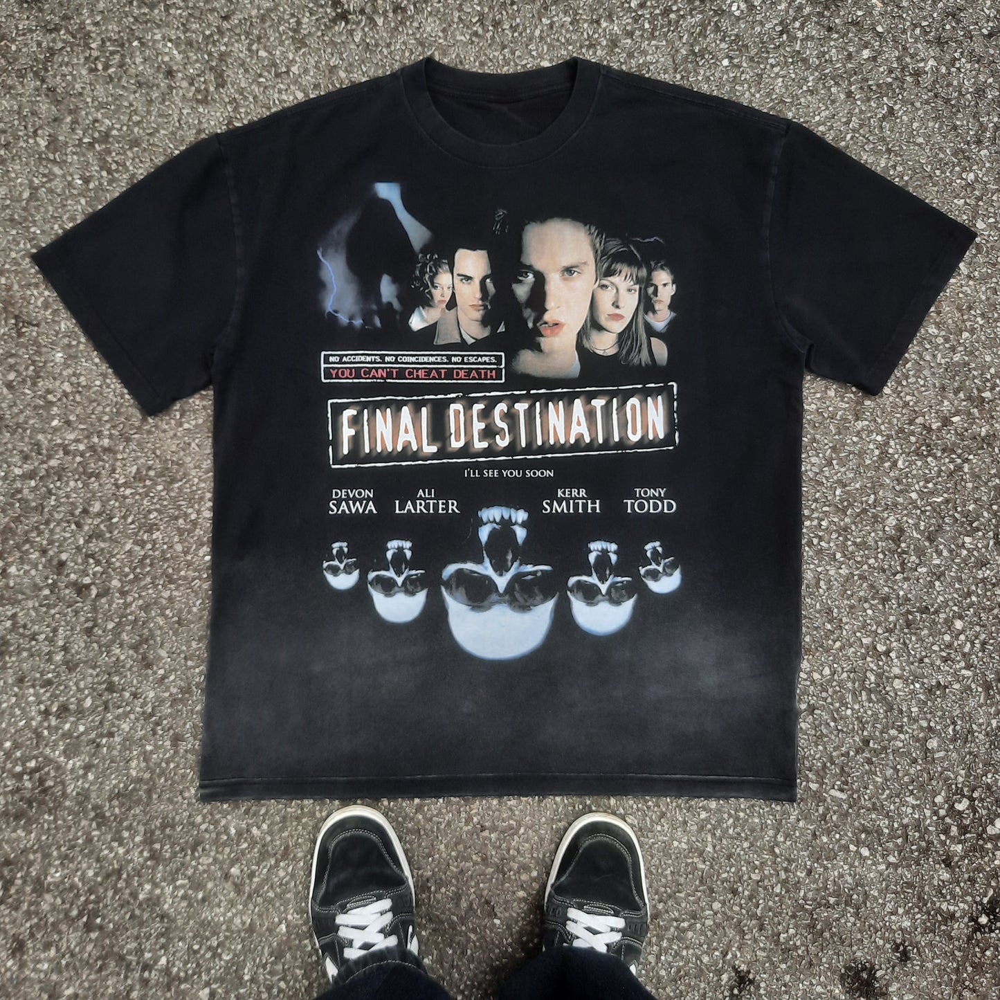 you can't cheat death sunfade tee