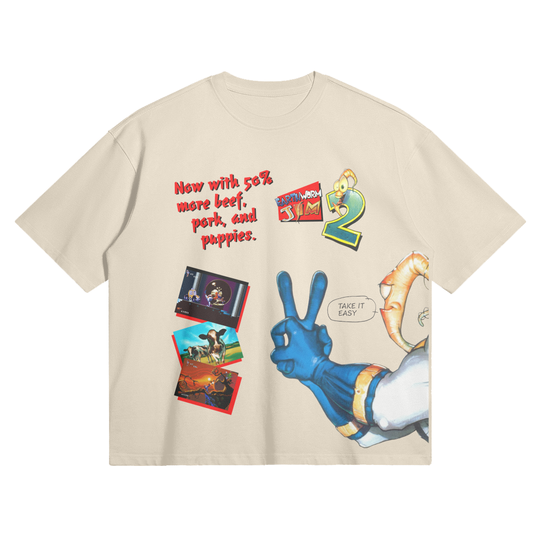 (PREMIUM) beef, pork and puppies tee
