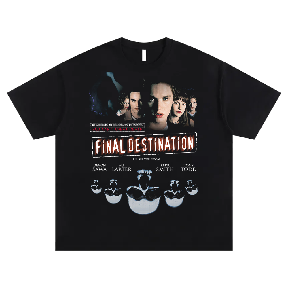 you can't cheat death black tee