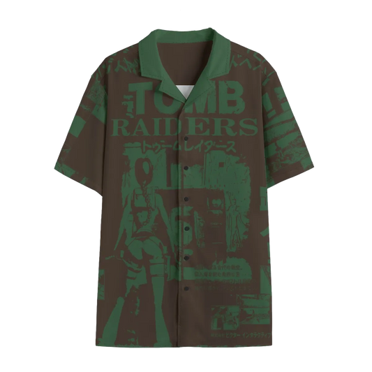 t0mb raiders button up