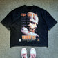 stop this evil raw hem tee