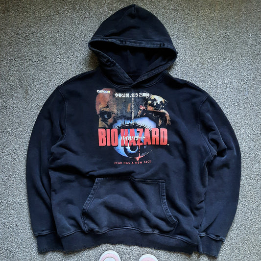 the new face of fear frayed hoodie