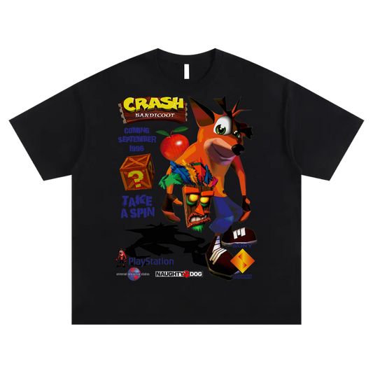 take a spin black tee