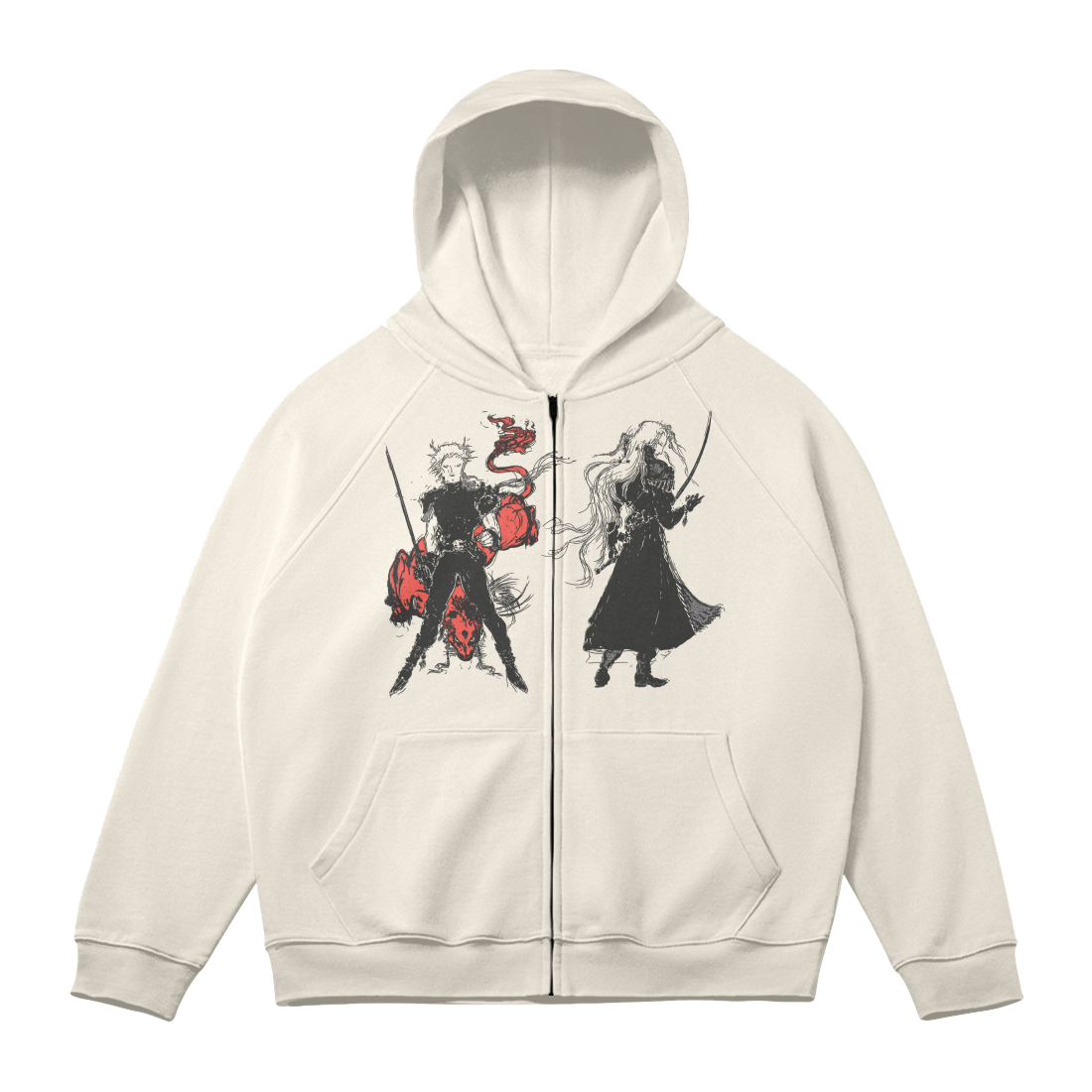 legendary sketches zip up hoodie