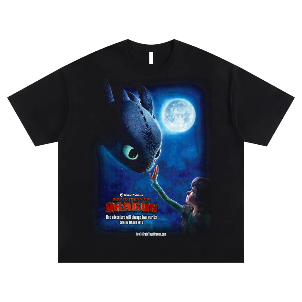 toothless & hiccup black tee