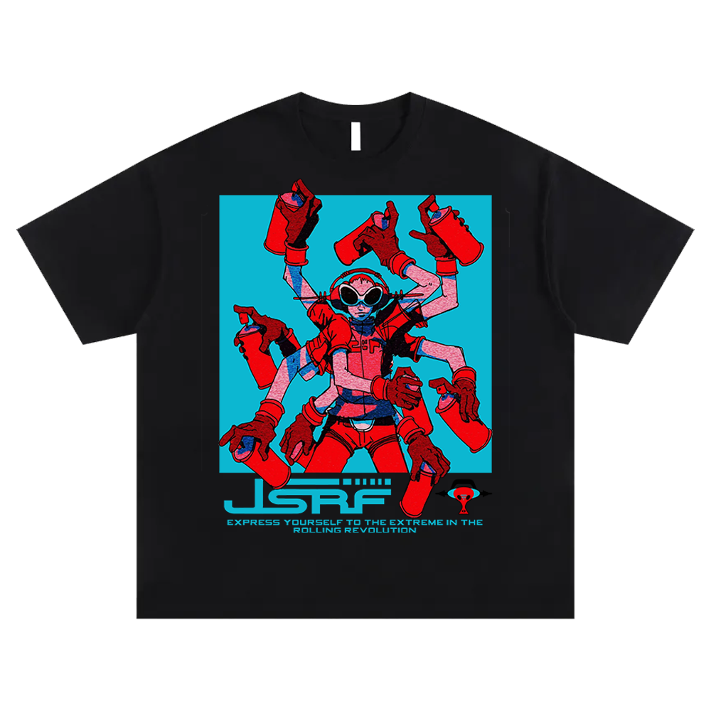 rolling revolution black tee
