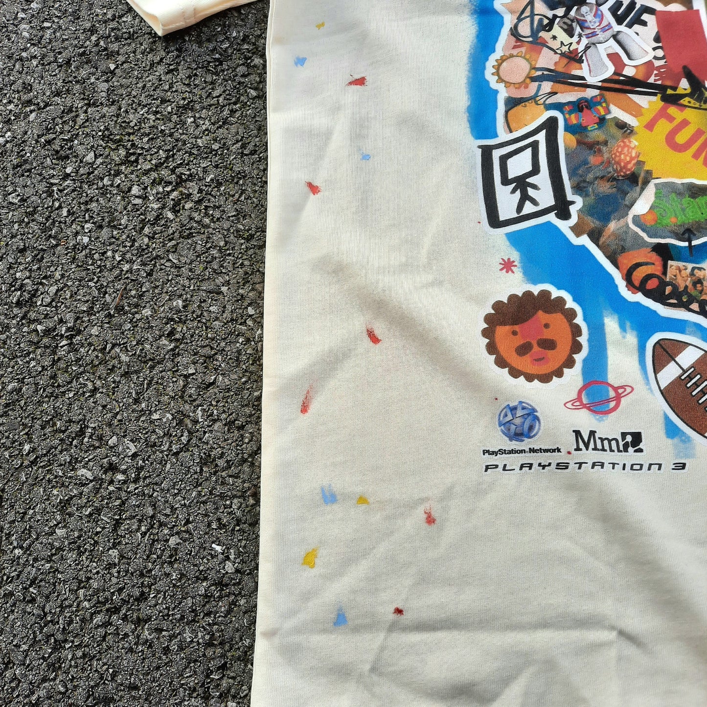 fun shall overcome paint splatter tee