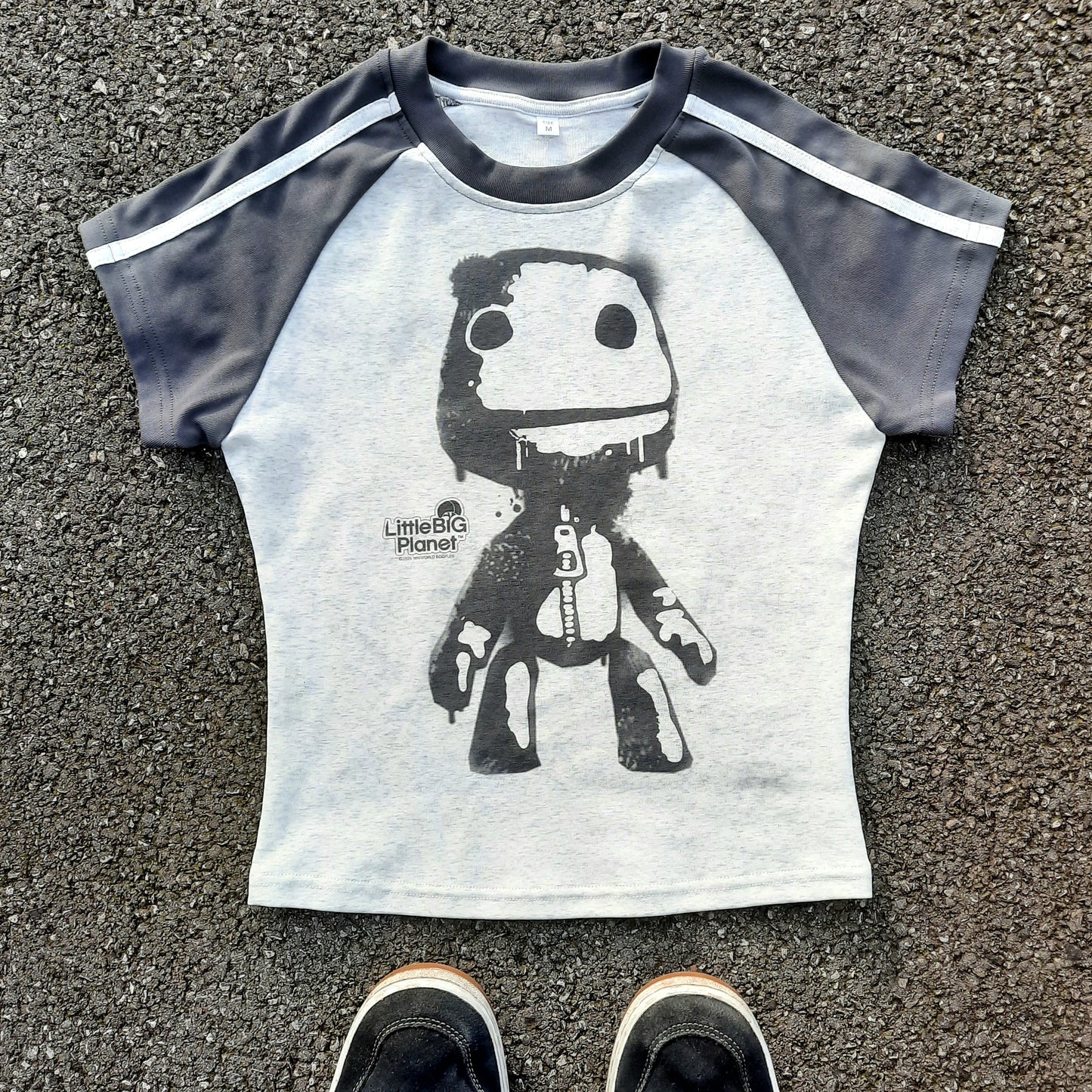 stamp bodycon raglan tee