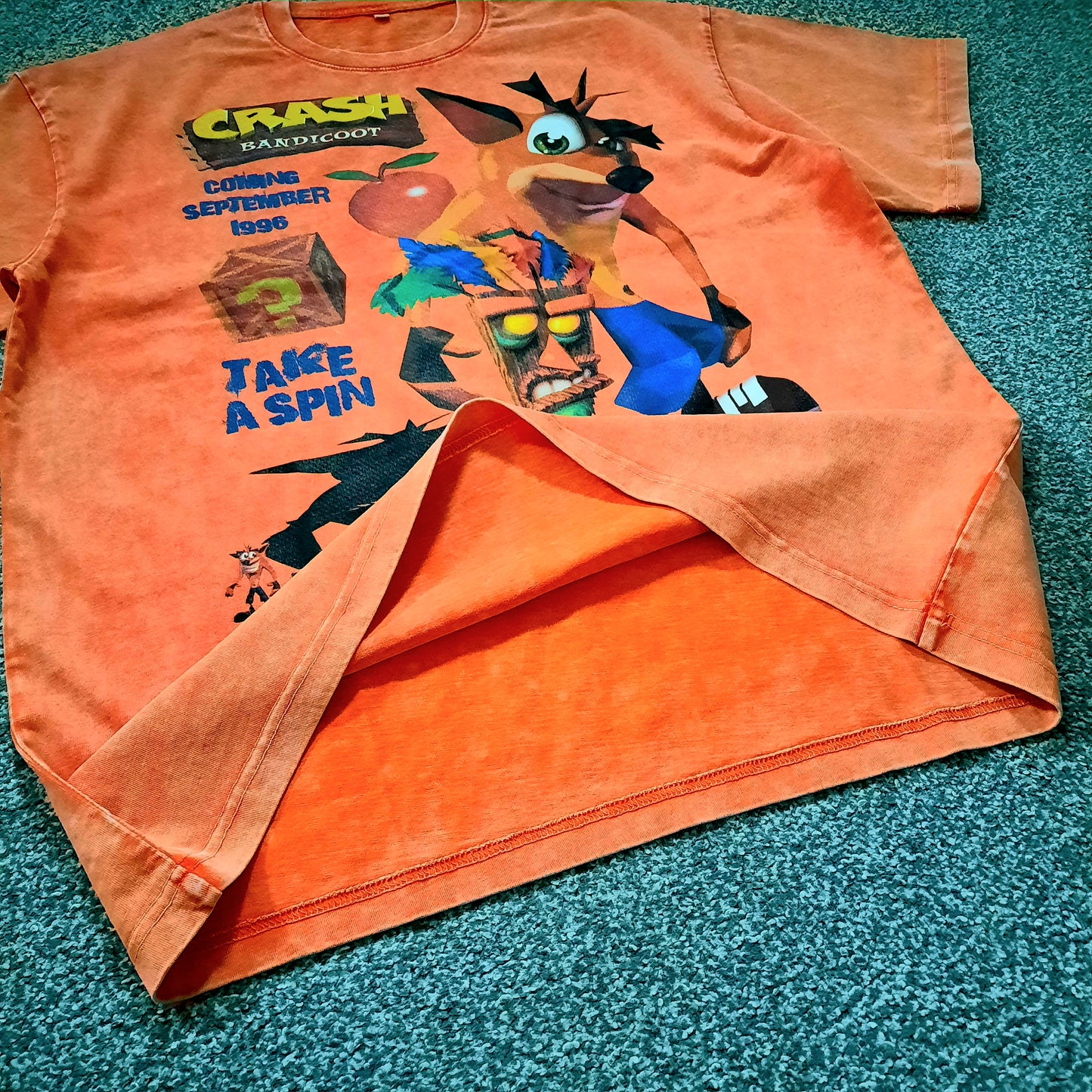 take a spin snow wash tee