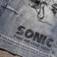 2006 vintage wash jorts (black print)
