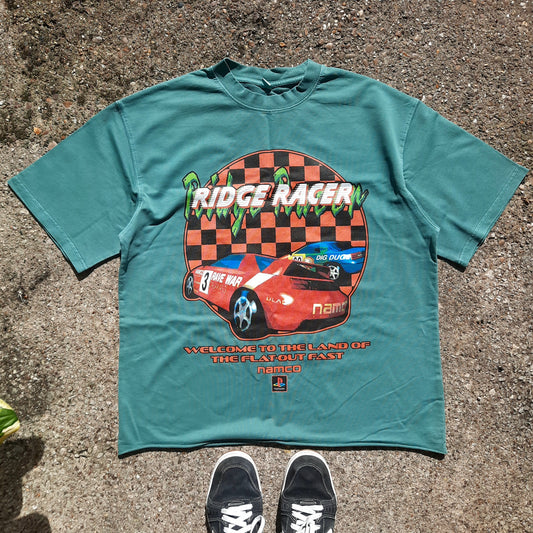 land of the fast raw hem tee