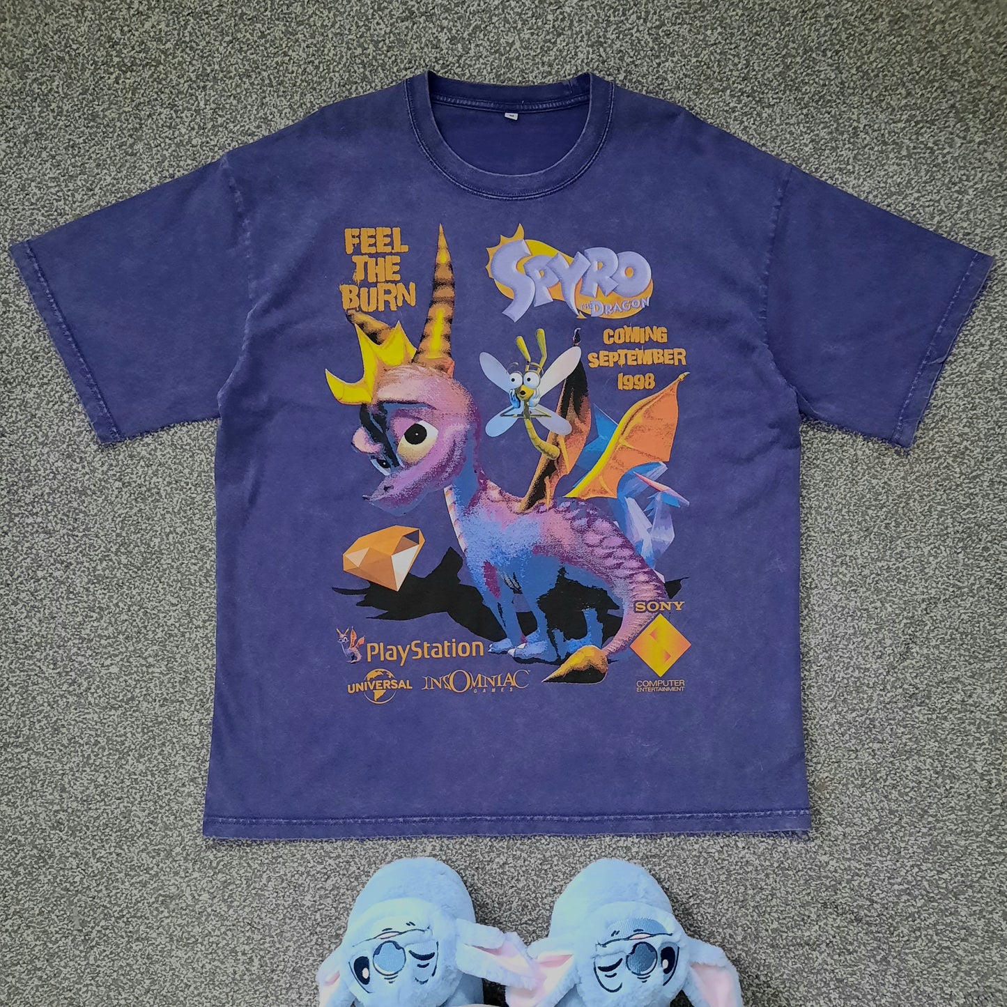 feel the burn snow wash tee