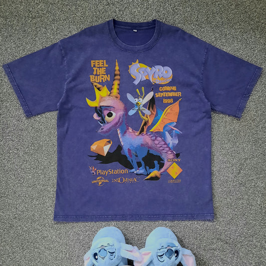 feel the burn snow wash tee