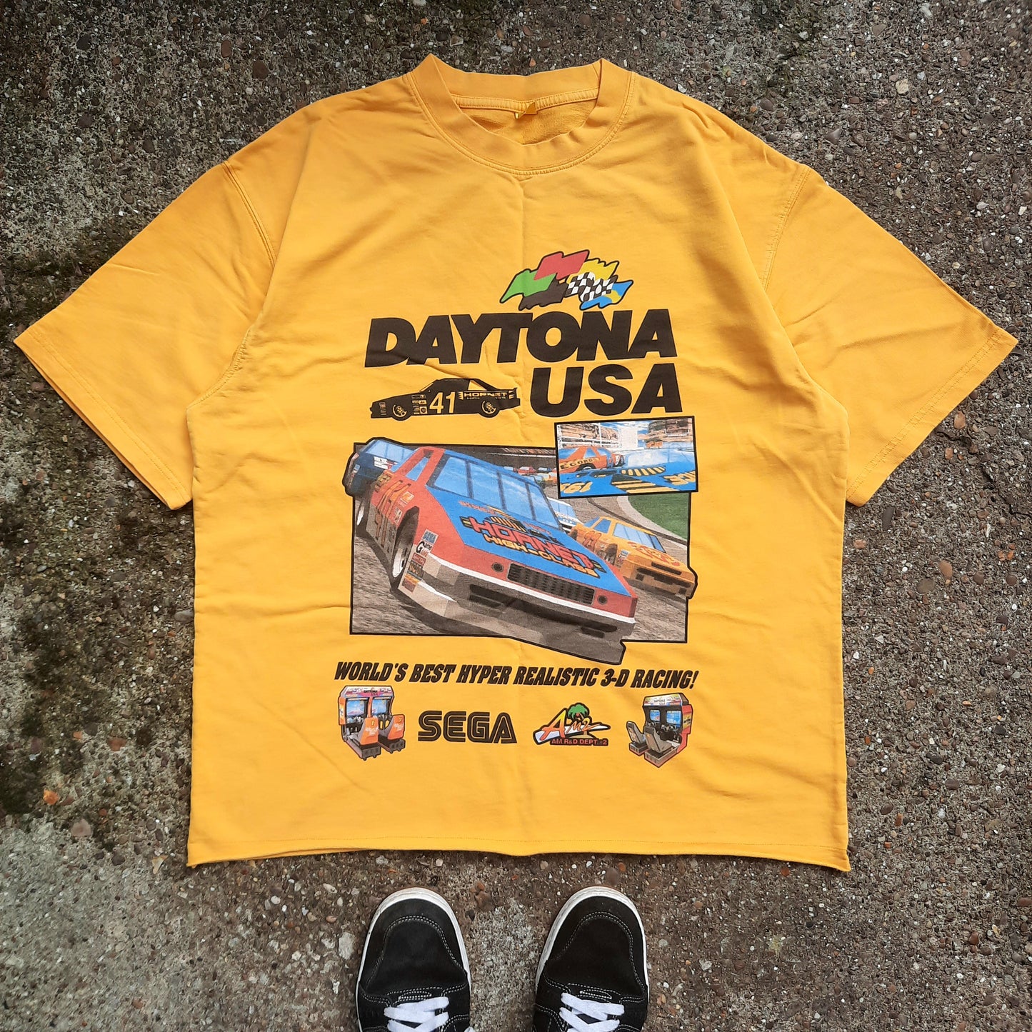 DAYTONA! raw hem tee