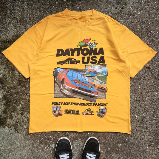 DAYTONA! raw hem tee