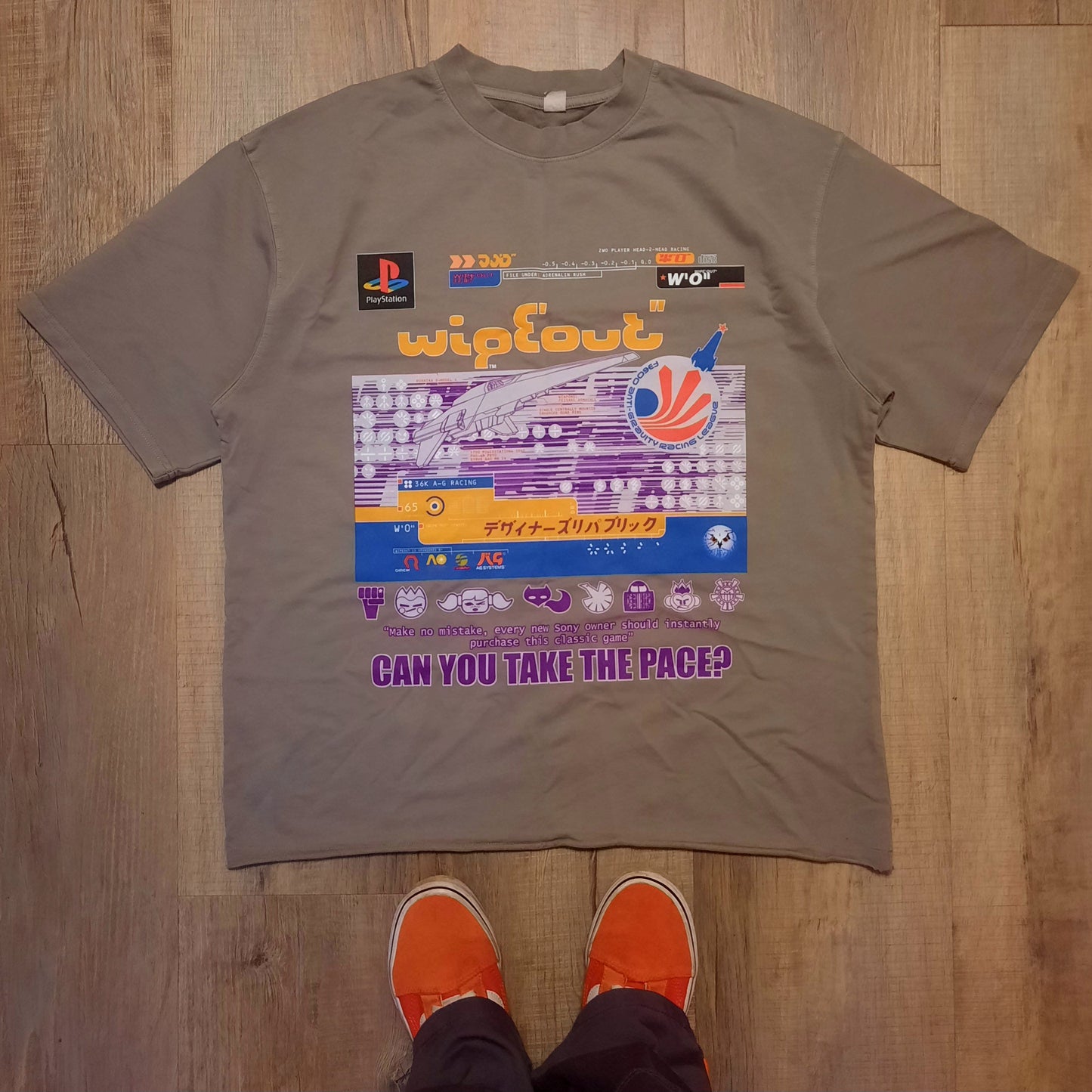 TAKE THE PACE raw hem tee