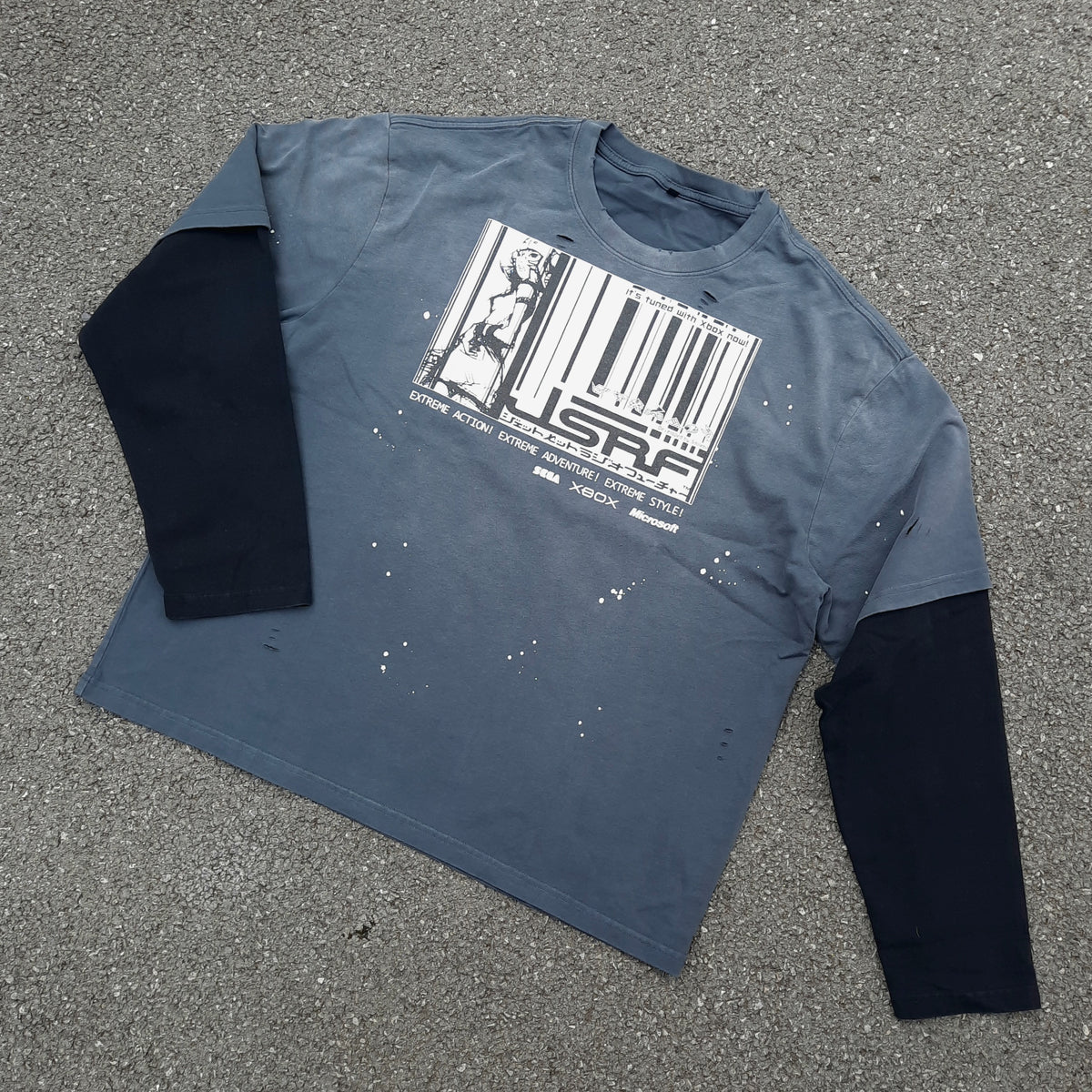 EXTREME! distressed layered tee