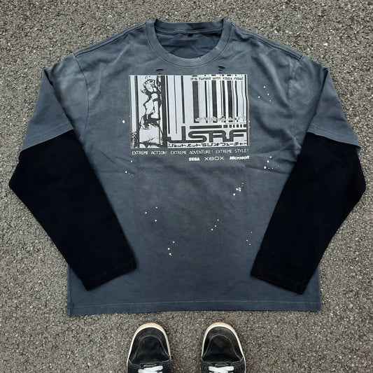 EXTREME! distressed layered tee