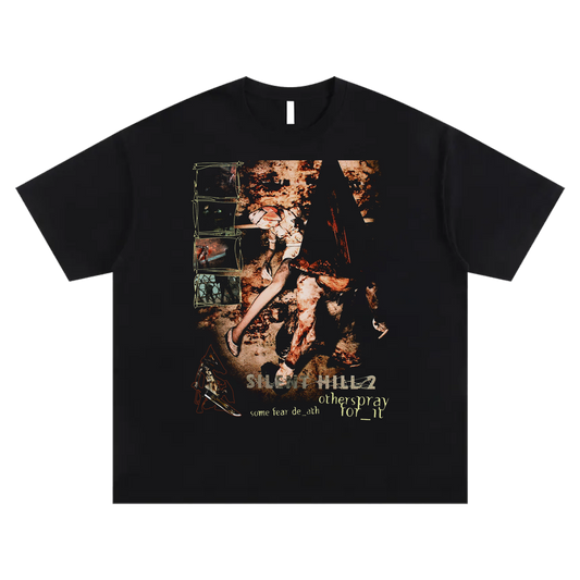 Red Pyramid Thing black tee