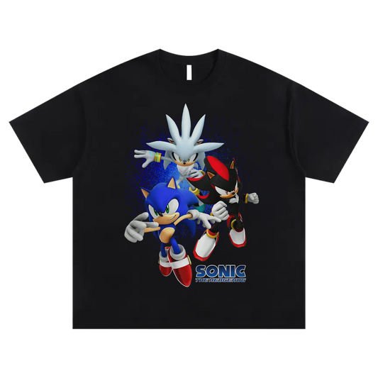 hedgy trio black tee